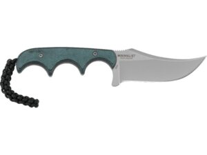 CRKT Minimalist Persian Fixed Blade Knife 2.76″ Trailing Point 8Cr10MoV Bead Blasted Blade Resin Infused Fiber Handle Black/Green For Sale