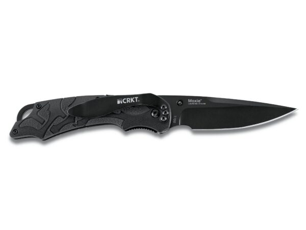 CRKT Moxie Assisted Opening Folding Pocket Knife 3.29″ Drop Point 8Cr14MoV Blade TPE Handle Black For Sale