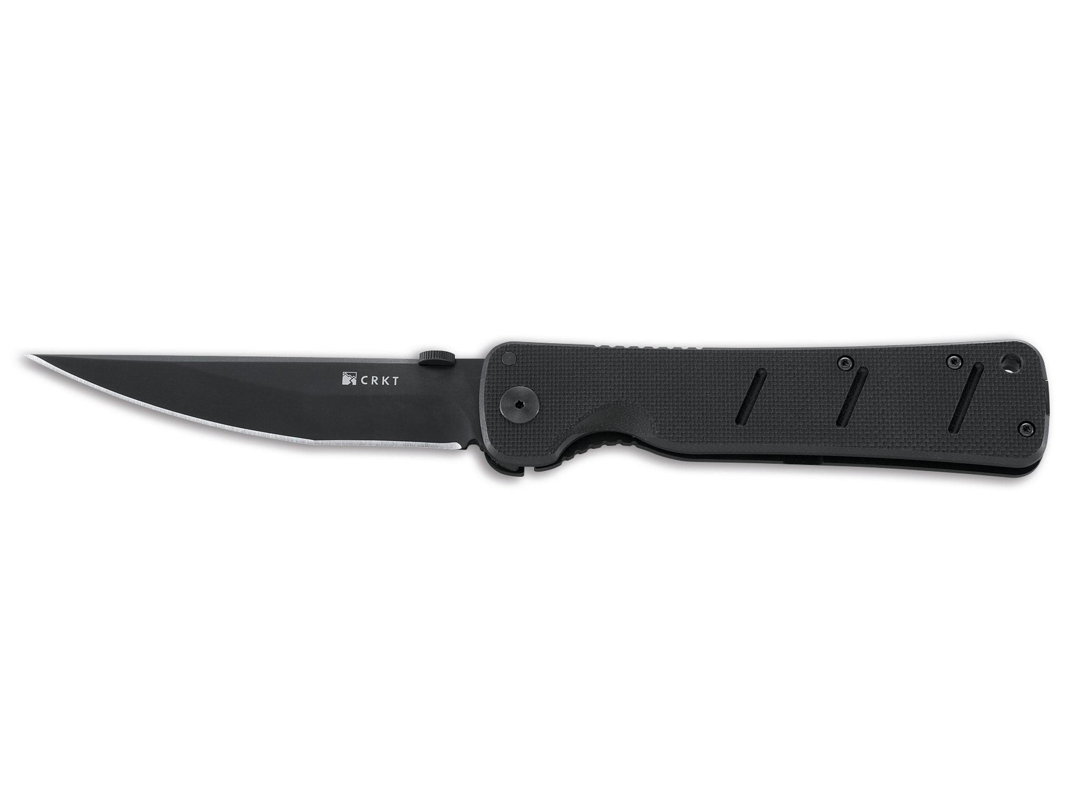CRKT Otanashi noh Ken Folding Pocket Knife 4.52″ Modified Tanto Point G-10 Handle Black For Sale