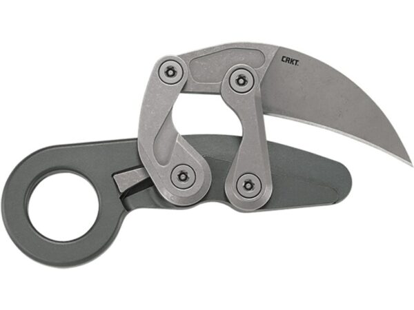 CRKT Provoke Compact Folding Knife 2.26″ Hawkbill D2 Tool Steel Stonewashed Blade Aluminum Handle Gray For Sale