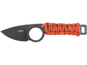 CRKT Tailbone Fixed Blade Knife 2.13″ Drop Point 8Cr13MoV Stainless Stonewashed Blade Cord Wrapped Handle Orange For Sale