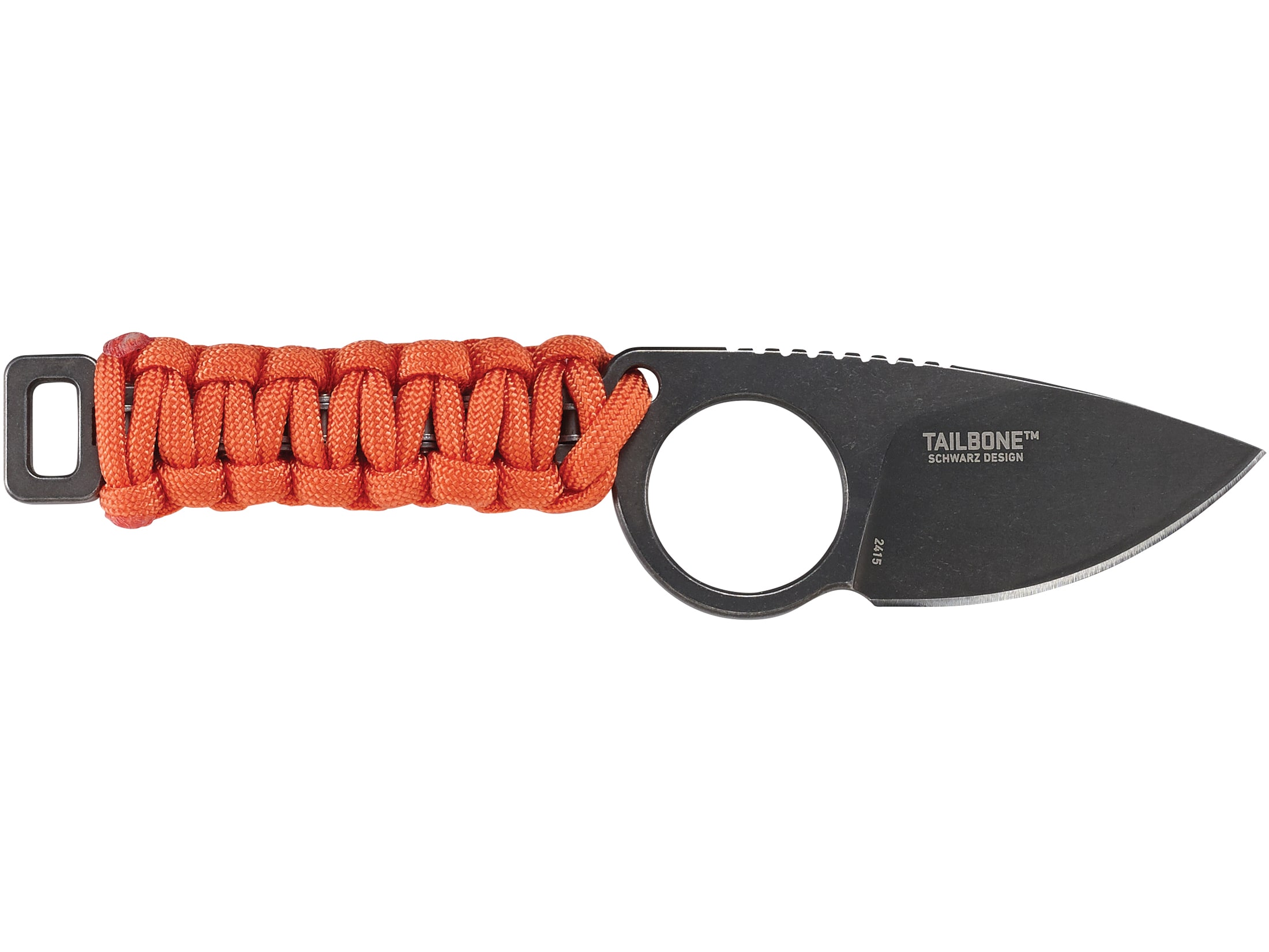 CRKT Tailbone Fixed Blade Knife 2.13″ Drop Point 8Cr13MoV Stainless Stonewashed Blade Cord Wrapped Handle Orange For Sale