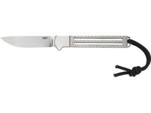 CRKT Testy Fixed Blade Knife 2.38″ Drop Point 420J2 Stainless Satin Blade Stainless Steel Handle Stainless For Sale
