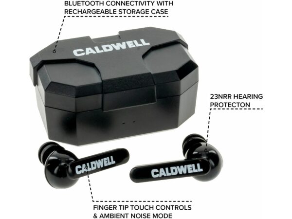 Caldwell E-MAX Shadows Bluetooth Rechargeable Ear Plugs (NRR 23dB) For Sale