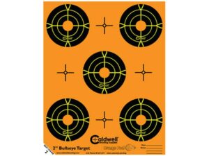 Caldwell Orange Peel Targets 2″ Self-Adhesive Bullseye (5 Bulls Per Sheet) Pack of 10 For Sale