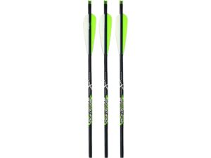 Carbon Express Piledriver 20″ Carbon Crossbow Bolt 4″ Vanes with Lighted Nock Black Pack of 3 For Sale