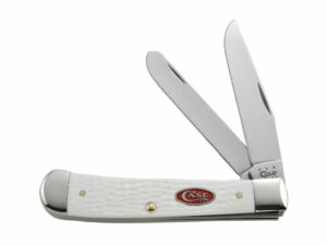 Case Sparxx Trapper Folding Knife 2-Blade Stainless Steel Blades Jigged White Synthetic Handle For Sale