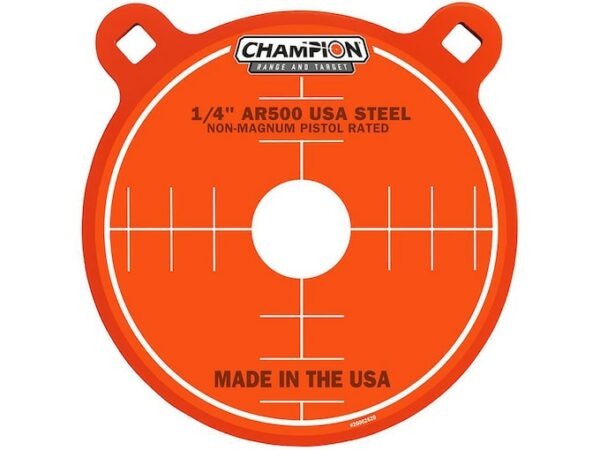 Champion Center Mass Steel Target 3/8″ AR500 Gong 8″ Round For Sale