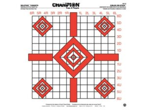 Champion Re-Stick Updated Redfield Sight-In Self-Adhesive Targets 16″ x 16″ Paper Pack of 25 For Sale