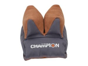 Champion Two-Tone Rear Shooting Rest Bag Nylon and Leather Gray Filled For Sale