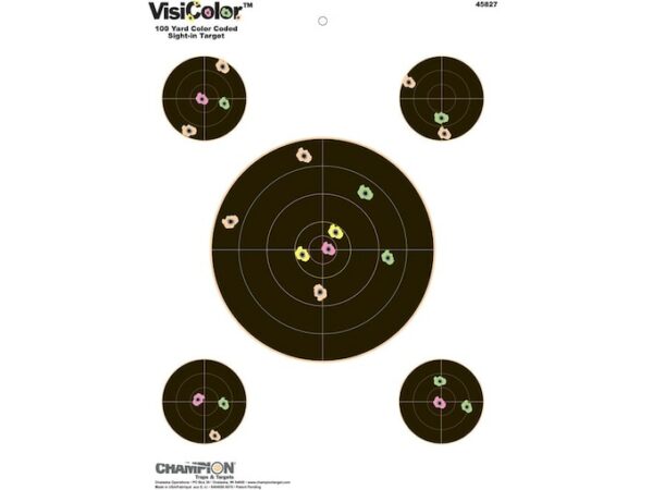 Champion VisiColor Sight-In Targets 13″ x 18″ Paper Pack of 10 For Sale