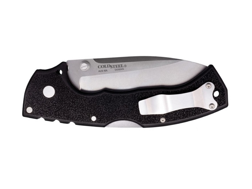 Cold Steel 4 Max Scout Folding Knife 4″ Drop Point AUS-10A Satin Blade Griv-Ex Handle Black For Sale