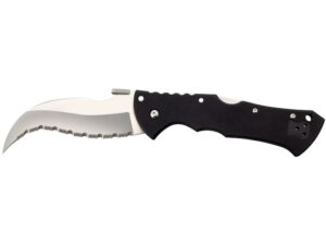 Cold Steel Black Talon II Folding Tactical Knife 4″ Serrated Talon Point CTS XHP Steel Blade G-10 Handle Black For Sale