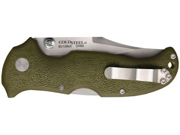 Cold Steel Bush Ranger Lite 3.5″ Clip Point 8Cr13MoV Stainless Steel Blade GFN Handle Olive Drab For Sale