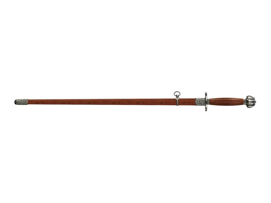 Cold Steel Chinese Sword Breaker Sword 30″ 1055 Carbon Steel Blade Leather Handle Black For Sale
