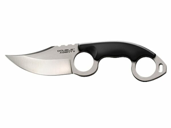 Cold Steel Double Agent Fixed Blade Tactical Knife 3″ AUS 8A Stainless Steel Blade Grivory Handle Black For Sale