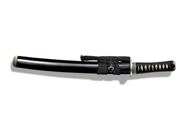 Cold Steel Emperor Series O Tanto 13.25″ 1055 Carbon Steel Blade Silk Cord Handle Black For Sale