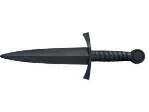 Cold Steel Medieval Training Dagger 10″ Spear Point Santoprene Blade and Handle Black For Sale