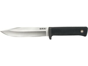 Cold Steel SRK San Mai Fixed Blade Knife 6″ Clip Point VG-10 San Mai Blade Kray-Ex Handle Black For Sale