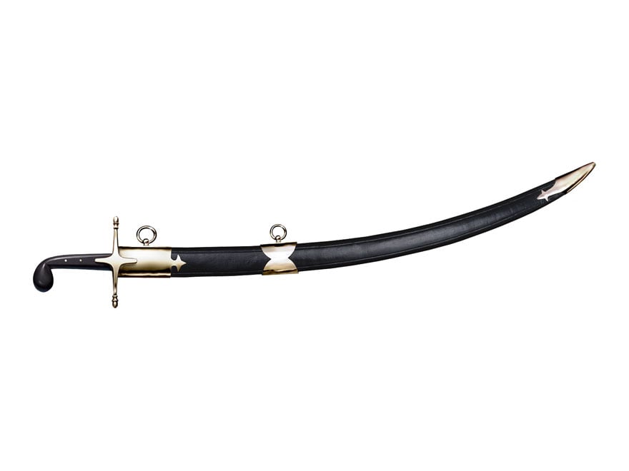 Cold Steel Shamshir Sword 30-1/2″ 1055 Carbon Steel Blade Faux Horn Handle Black For Sale