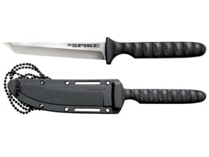 Cold Steel Spike Fixed Blade Tactical Knife 4″ 4116 Stainless Steel Blade Griv-Ex Handle Black For Sale