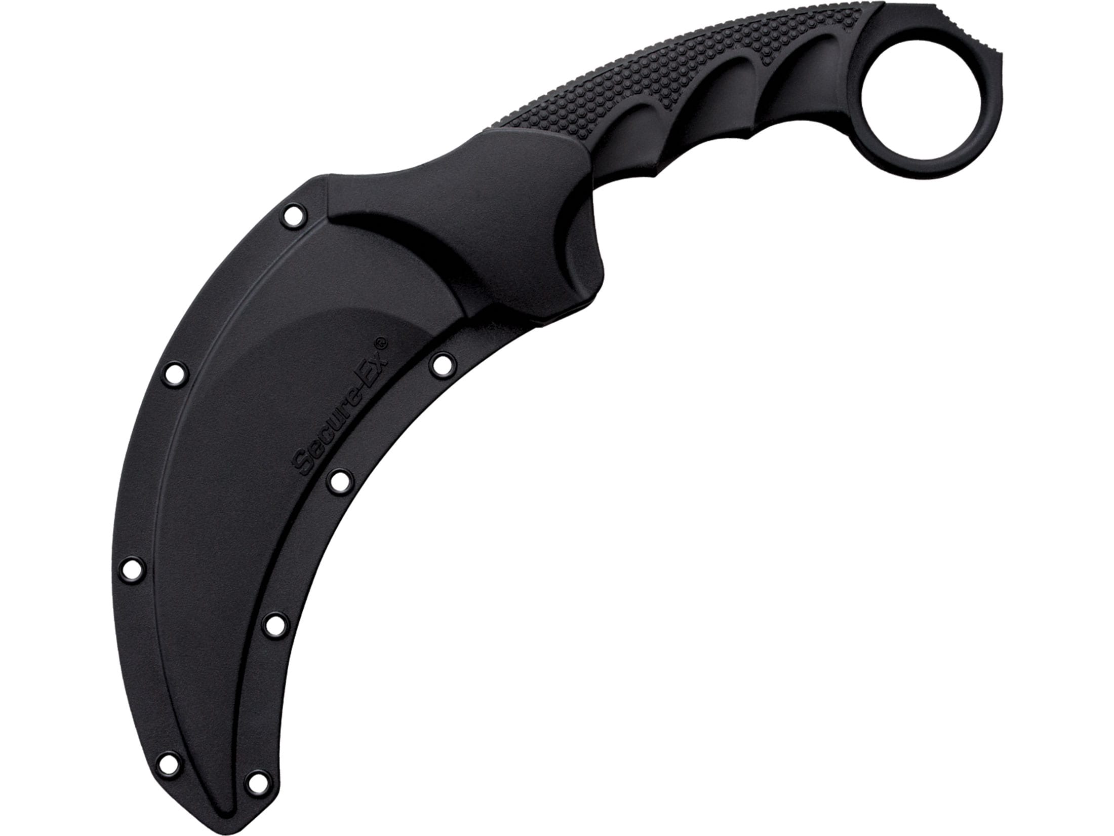 Cold Steel Steel Tiger Fixed Blade Knife 4.75″ Karambit AUS 8A Stainless Steel Blade Kray-Ex Handle Black For Sale