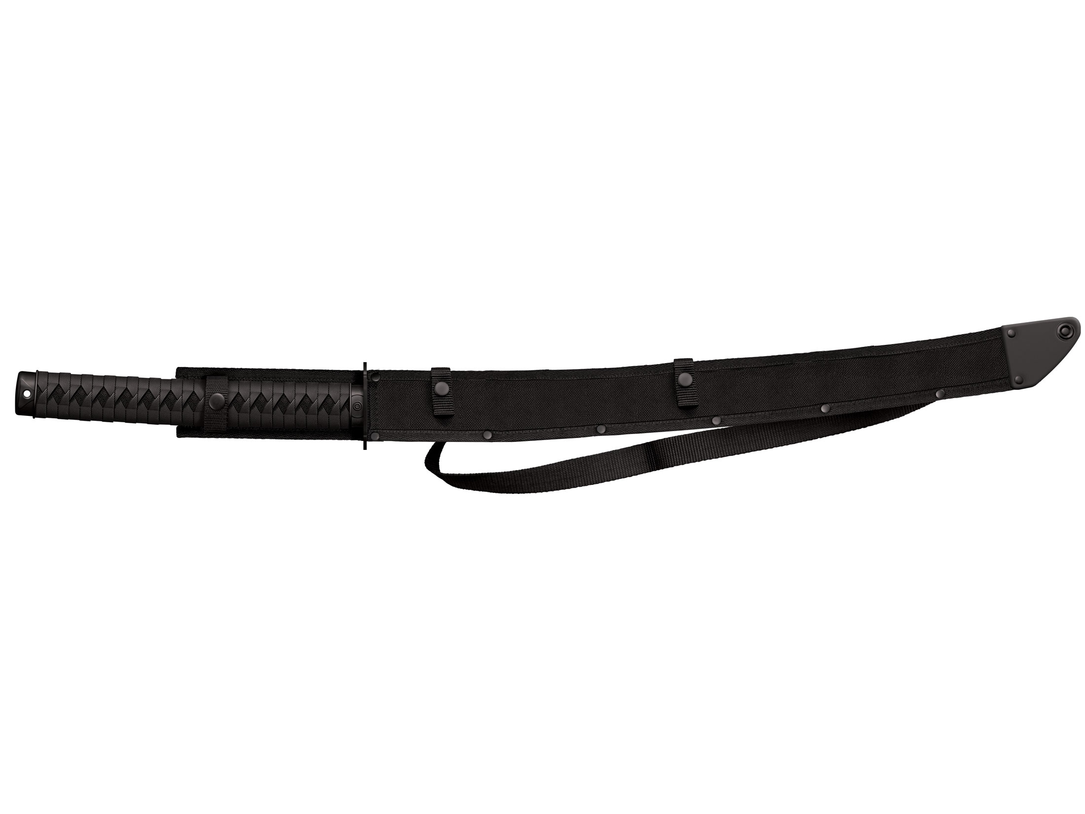 Cold Steel Tactical Katana Machete 24″ 1055 Carbon Steel Blade Polymer Handle Black For Sale