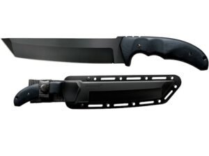 Cold Steel Warcraft Tanto Fixed Blade Tactical Knife 7.5″ CPM 3V Black Carbon Steel Blade G-10 Handle Black For Sale