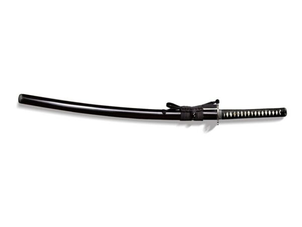 Cold Steel Warrior Series Katana Sword 29-1/4″ 1055 Carbon Steel Blade Ray Skin Handle Black For Sale