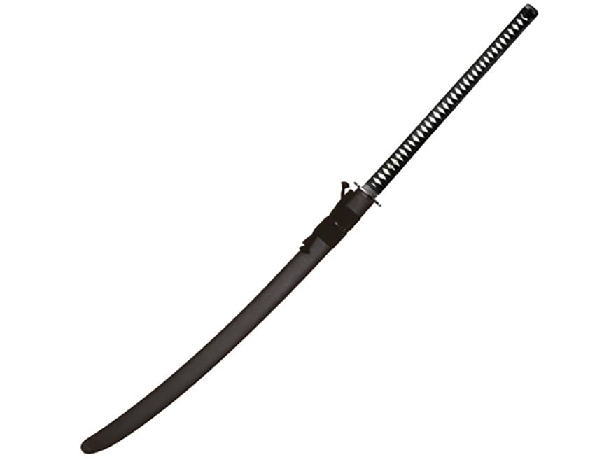 Cold Steel Warrior Series Nodachi Sword 34″ Clip Point 1060 Carbon Satin Blade Ray Skin Handle Black For Sale