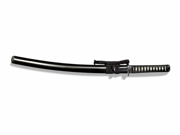 Cold Steel Warrior Series Wakizashi Sword 21″ 1055 Carbon Steel Blade Ray Skin Handle Black For Sale