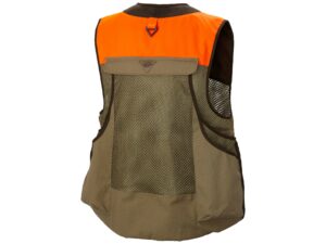 Columbia Men’s Ptarmigan Upland Bird Vest Polyester and Nylon Flax and Blaze Orange For Sale