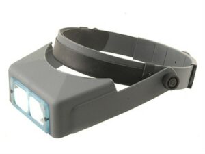 Donegan Optical OptiVISOR Magnifying Headband Visor with 1-3/4X at 14″ Lens Plate For Sale