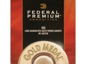 Federal Premium Gold Medal Large Rifle Magnum Match Primers #215M Box of 1000 (10 Trays of 100) For Sale