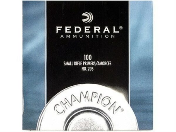 Federal Small Rifle Primers #205 Box of 1000 (10 Trays of 100) For Sale