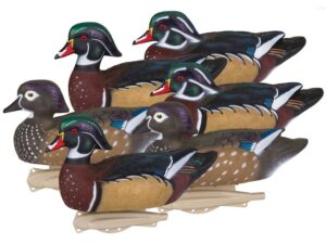 Flambeau Storm Front 2 Wood Duck Decoys Pack of 6 For Sale