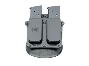 Fobus Paddle Double Magazine Pouch Single-Stack 9mm Luger or 45 ACP Polymer Black For Sale
