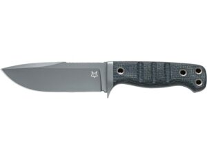 Fox Knives FX-103 MB Fixed Blade Knife 4.53″ Drop Point Niolox Gray Blade Micarta Handle Black For Sale