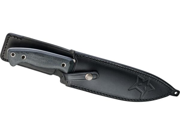 Fox Knives FX-140XL MB Fixed Blade Knife 7.28″ Drop Point Niolox Satin Blade Micarta Handle Black For Sale