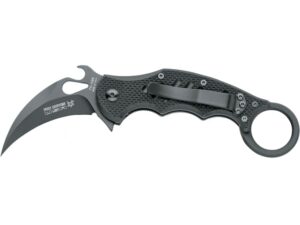 Fox Knives Karambit 599 XT Folding Knife 2.56″ Karambit N690 Black Blade G-10 Handle Black For Sale