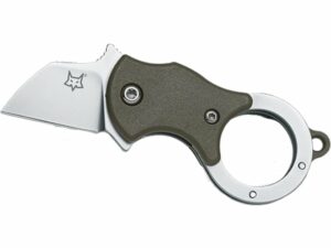 Fox Knives Mini-Ta Folding Knife 1″ Wharncliffe 4116 Stainless Steel Bead Blasted Blade Fiberglass Reinforced Nylon (FRN) Handle Olive Drab For Sale