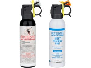 Frontiersman Bear Deterrent Pepper Spray 7.9 oz Aerosol with 7.9 oz Practice Spray For Sale