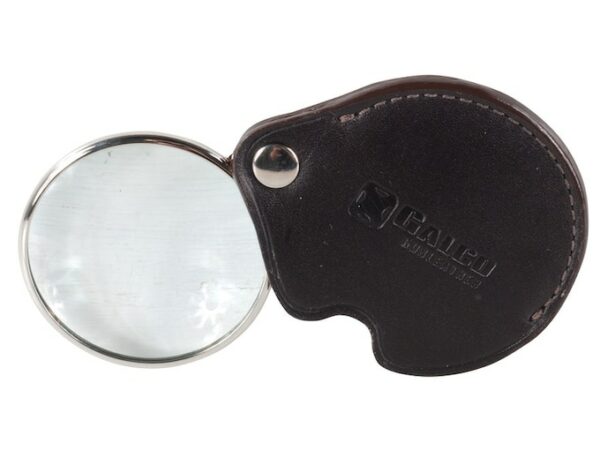 Galco Folding Pocket Magnifying Glass 3X Leather Brown For Sale