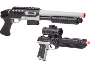 Game Face Ghost Eraser Airsoft Shotgun & Pistol Kit 6mm BB Spring Powered Single Shot For Sale
