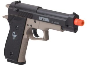 Game Face Recon Airsoft Pistol Kit 6mm BB Spring Powered Single Shot Black Tan For Sale