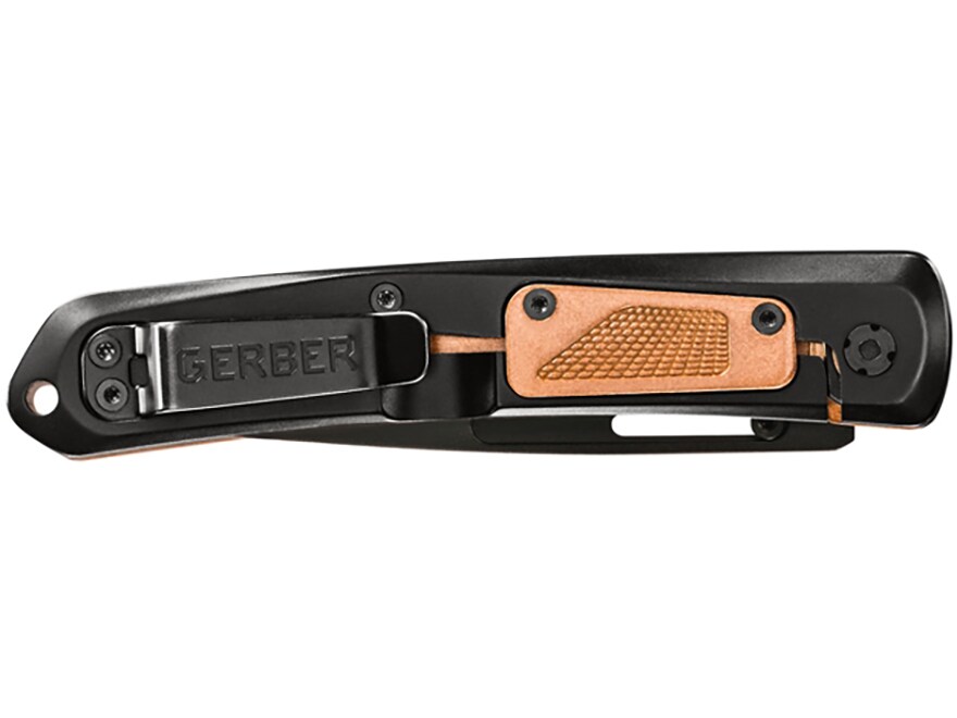 Gerber Affinity Copper Folding Knife 3.7″ Clip Point D2 Tool Steel Black Blade Copper Handle For Sale
