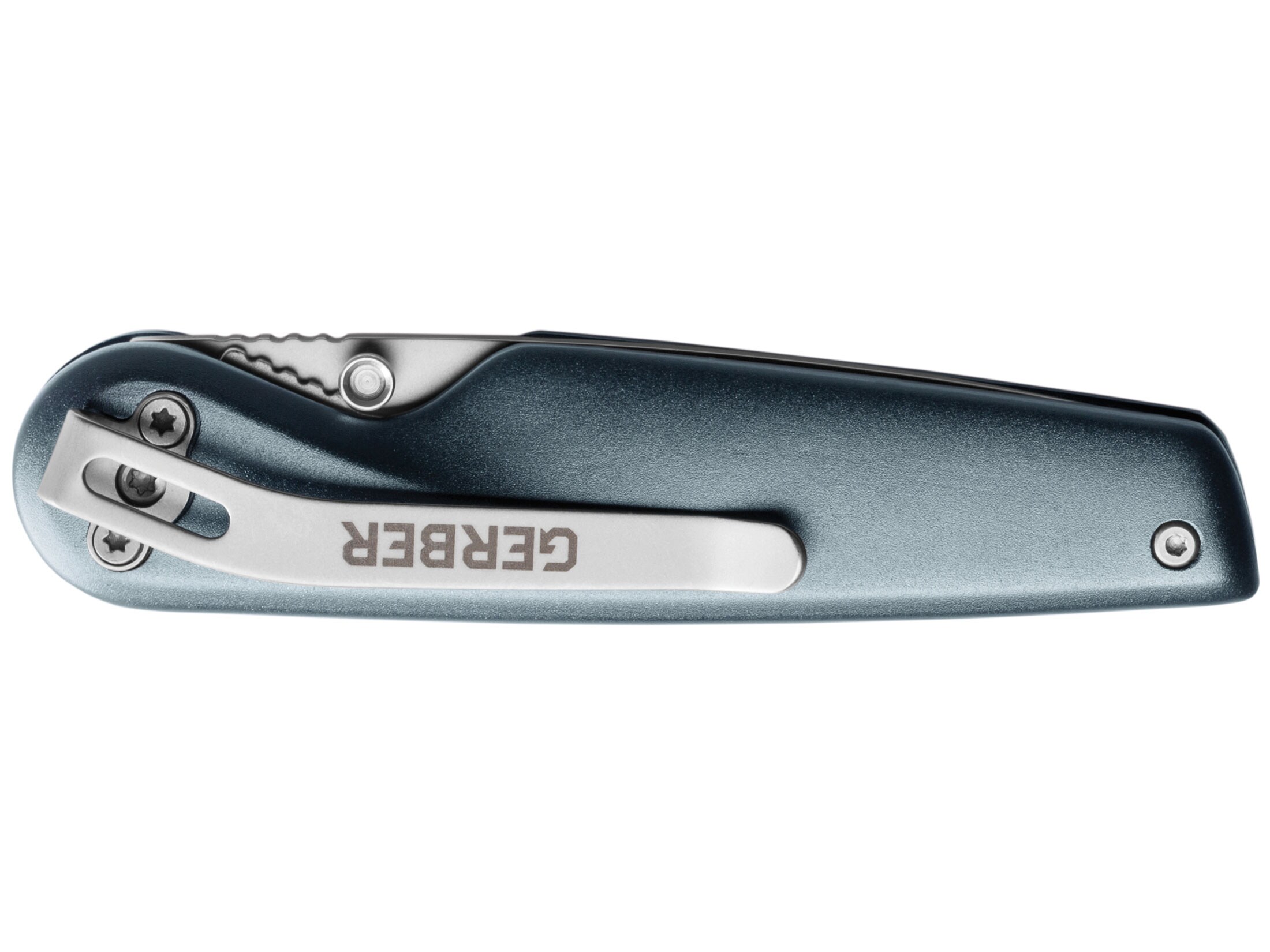 Gerber Airfoil Folding Pocket Knife 2.7″ Clip Point Stainless Steel Blade Aluminum Handle Silver For Sale