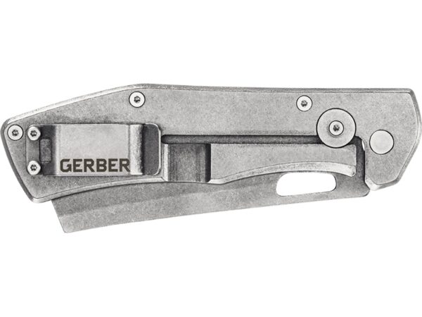 Gerber Flatiron Folding Knife 3.8″ Cleaver 7Cr17MoV Stainless Steel Blade G-10 Handle Tan For Sale