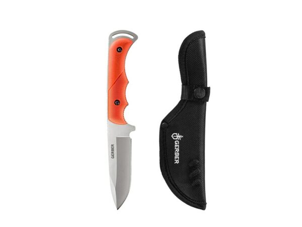 Gerber Freeman Guide Fixed Blade Knife & Vital Pack Saw Combo Orange For Sale