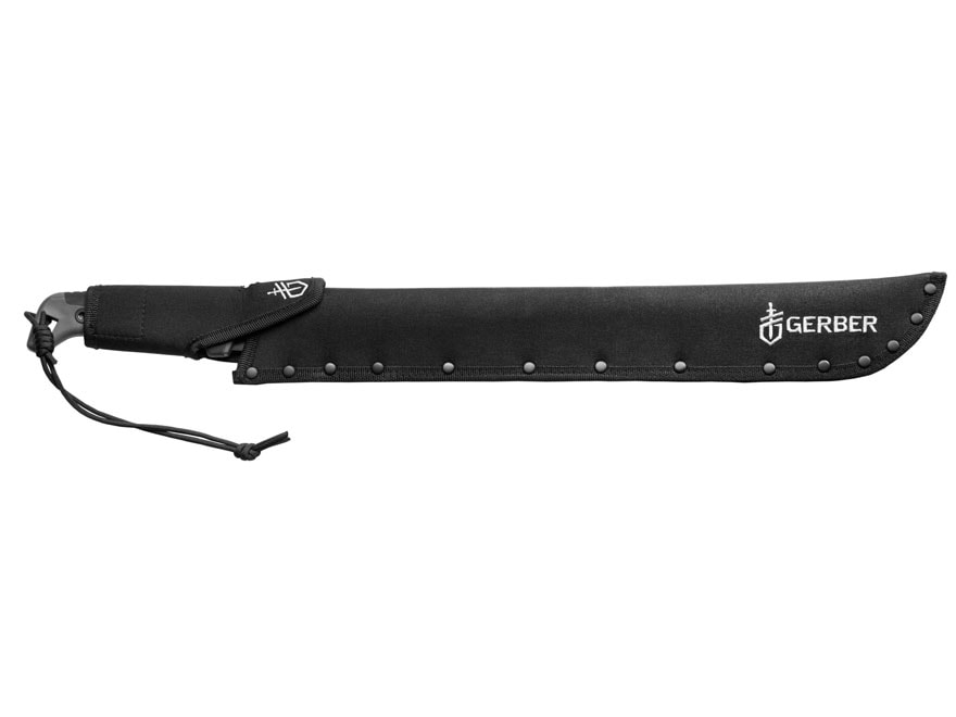 Gerber Gator Bush Machete 17.9″ 1050 Carbon Steel Blade Gator Handle Black For Sale